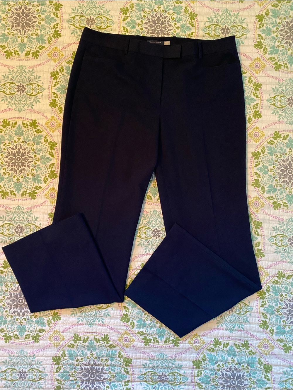 Tommy Hilfiger Navy Straight-Leg Dress Trousers